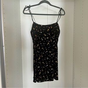 Reformation Black Floral Dress